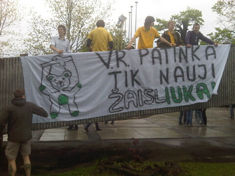 FBK fanų protestas