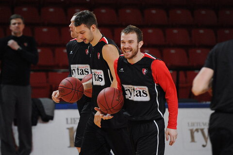 „Lietuvos ryto“ treniruotė prieš rungtynes su „Crvena Zvezda“