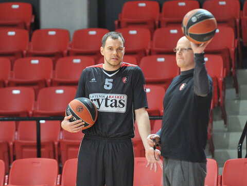 „Lietuvos ryto“ treniruotė prieš rungtynes su „Lokomotiv-Kuban“