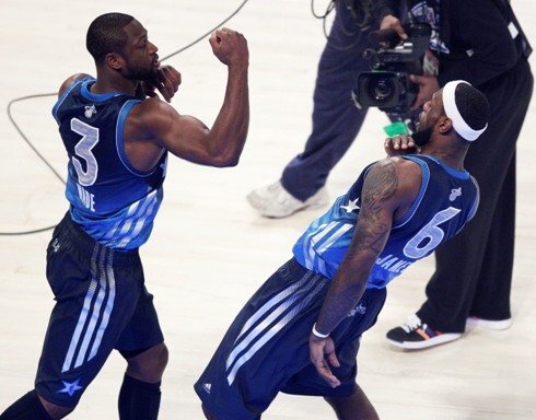 Wade'as pokštauja su Jamesu