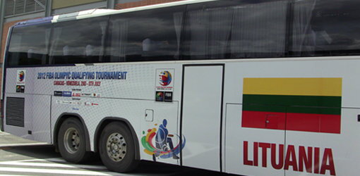 Lietuvos rinktinės autobusas Karakase