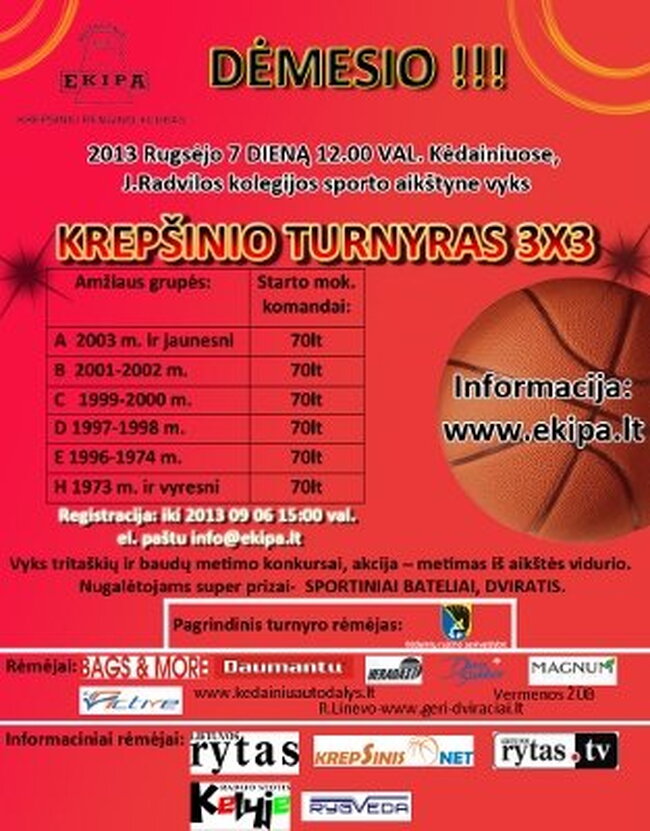 3x3 turnyras Kėdainiuose 