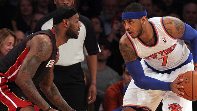 C.Anthony ir „Knicks“ nesustabdė net L.Jamesas su „Heat“ (Scanpix)