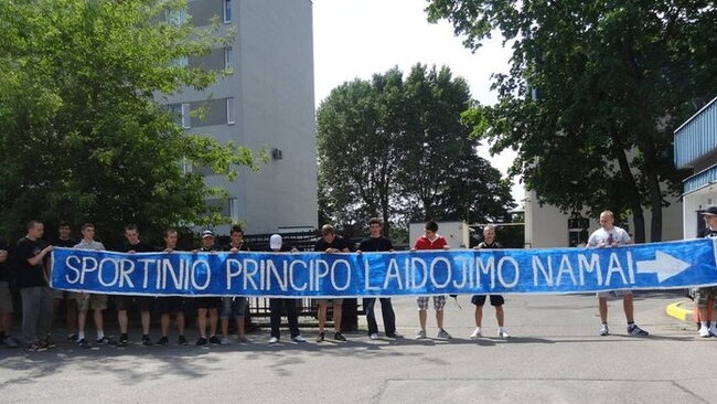 „Lietuvos ryto“ sirgalių akcija (btribuna.lt nuotr.)