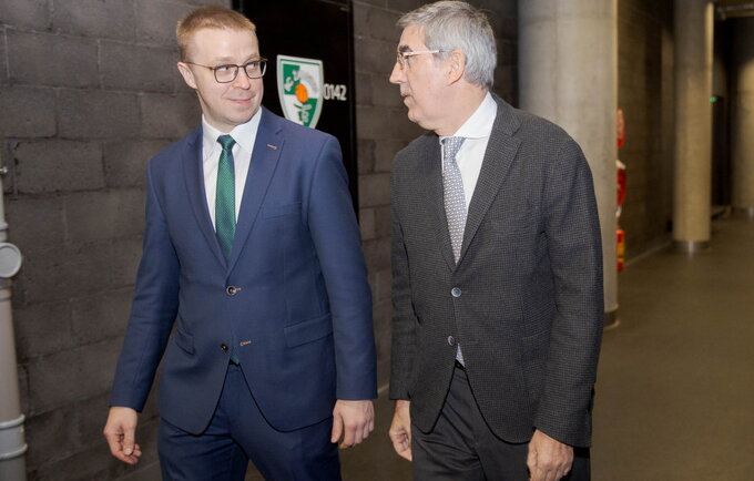 J.Bertomeu lankėsi „Žalgirio“ arenoje (BNS nuotr.)