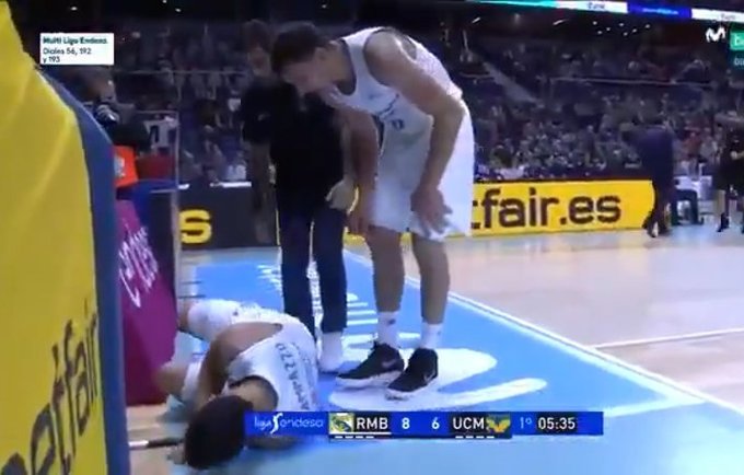 F.Campazzo patyrė traumą (Organizatorių nuotr.)