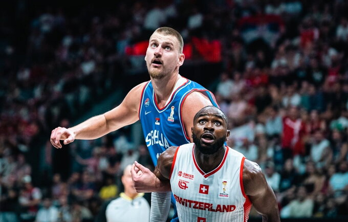 N.Jokičius taikėsi į trigubą dublį (FIBA nuotr.)
