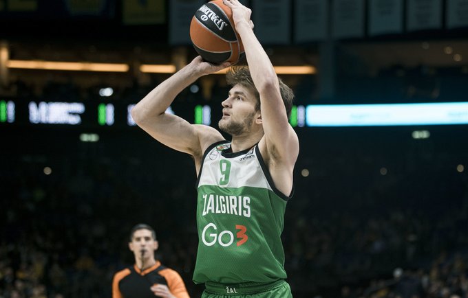 D.Giedraitis uždavė gerą startą, bet to neužteko (Žalgirio nuotr.)