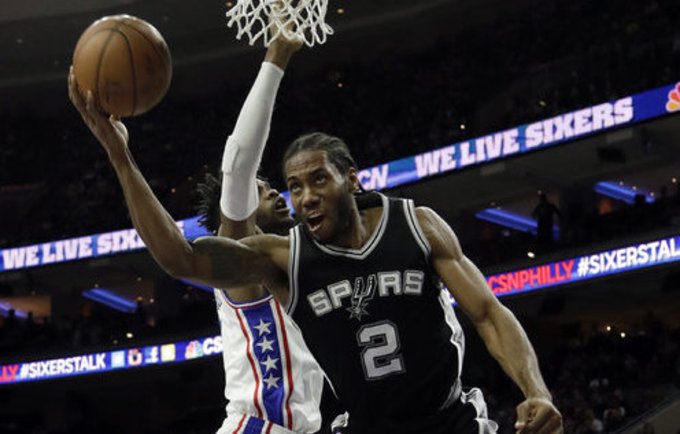 K.Leonardas atvedė „Spurs“ į pergalę (Scanpix nuotr.)