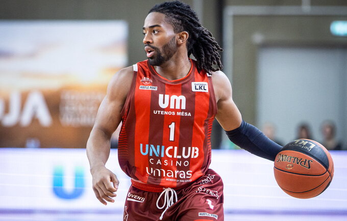 M.Johnsonas nesportuoja su komanda (Foto: „LKL, kurią remia „Betsson“)