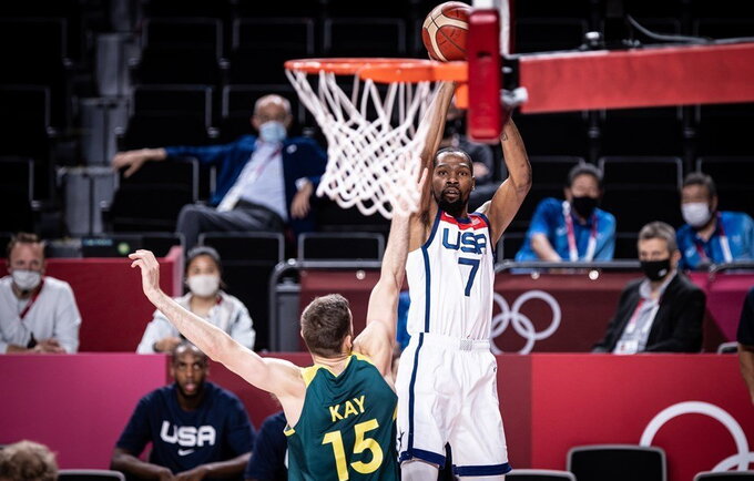 K.Durantas perlaužė rungtynes (FIBA nuotr.)