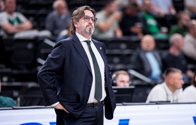 A.Trinchieri komandos žaidimas patiko labiau nei žurnalistų klausimai („Betsafe-LKL“ nuotr.)