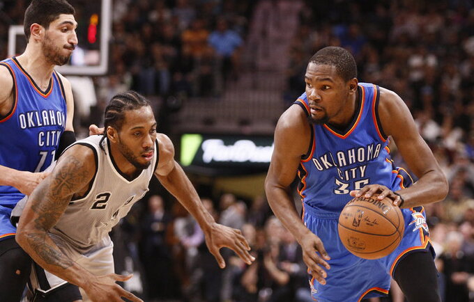„Spurs“ ir „Thunder“ serija turėtų būti tikra atgaiva (Scanpix)