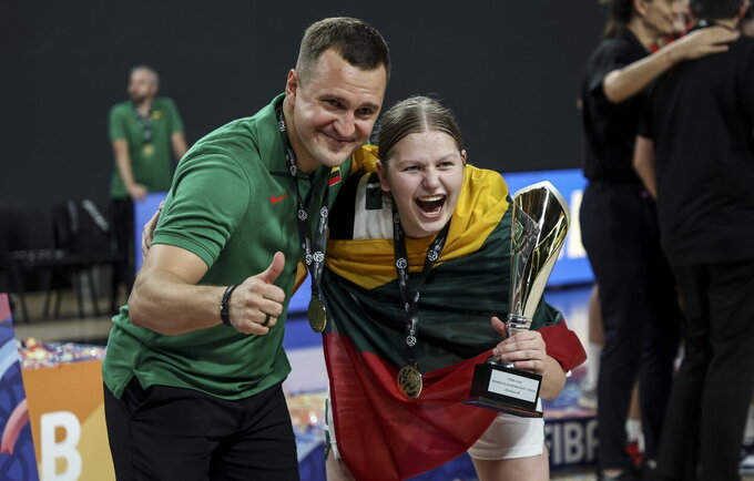 E.Justa atvedė U16 rinktinę į A divizioną (FIBA Europe nuotr.)