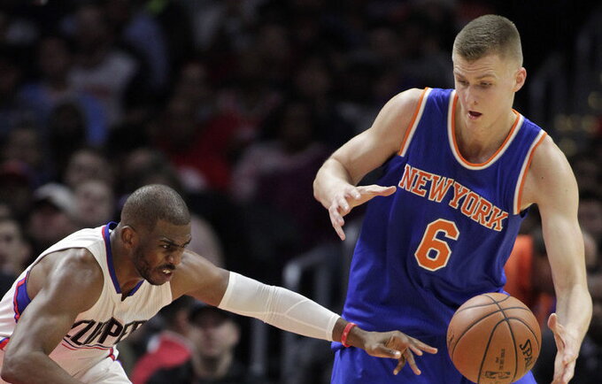 K.Porzingis žais lengvuoju kraštu (Scanpix)