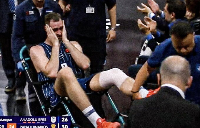 G.Papagiannis patyrė kelio traumą