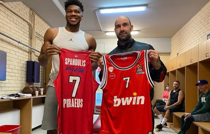 G.Antetokounmpo ir V.Spanoulis susitiko arenoje