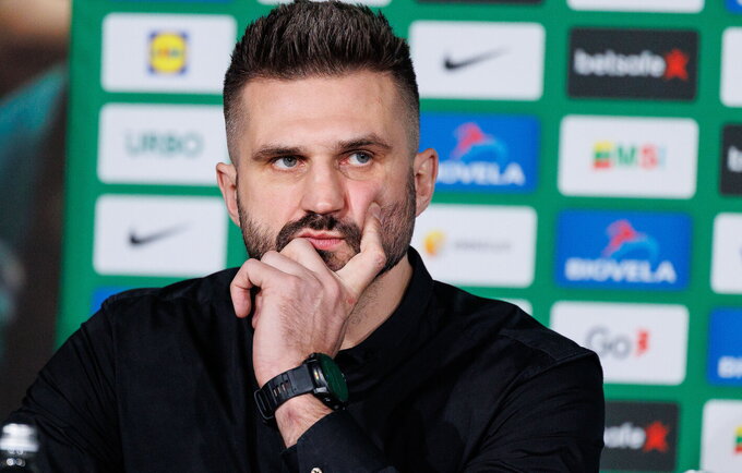 L.Kleiza kalbėjo apie rinktinę (BNS nuotr.)
