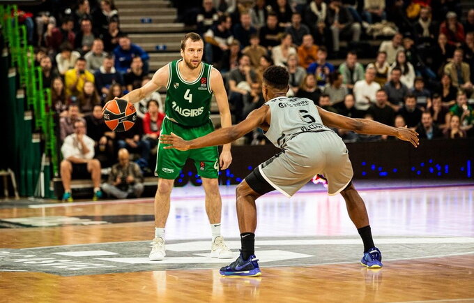 L.Lekavičiaus žaidimas leido nugalėti ASVEL ekipą (www.zalgiris.lt nuotr.)