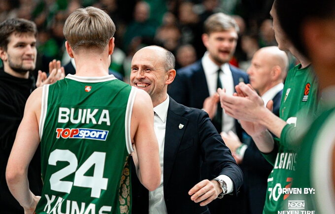 V.Pliauga kalbėjo apie komandos aktualijas (www.zalgiris.lt nuotr.)