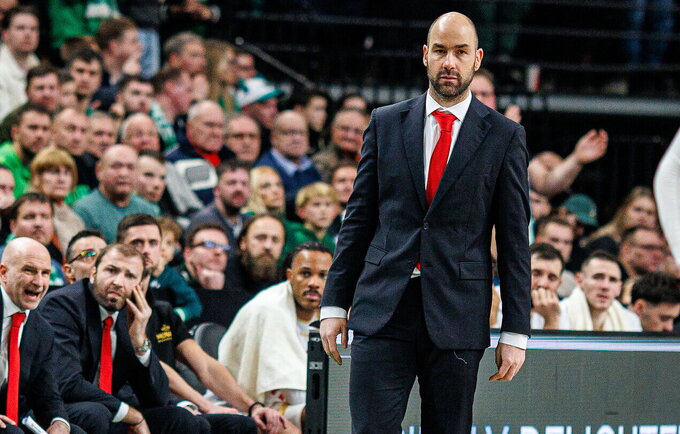 V.Spanoulis nesileido į kalbas (BNS nuotr.)