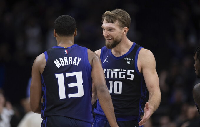 D.Sabonis negalėjo patikėti tuo, ką mato (Scanpix nuotr.)