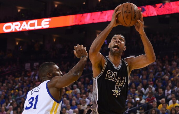 T.Duncanas pagal sužaistas rungtynes NBA pakilo į aštuntąją vietą (Scanpix nuotr.)
