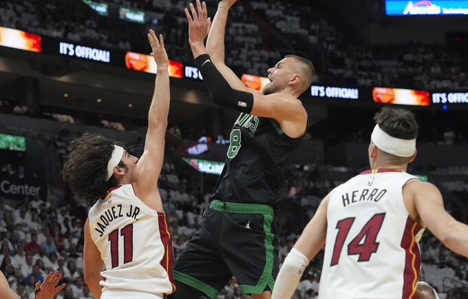 K.Porzingis iškrito antrajame kėlinyje (Scanpix nuotr.)