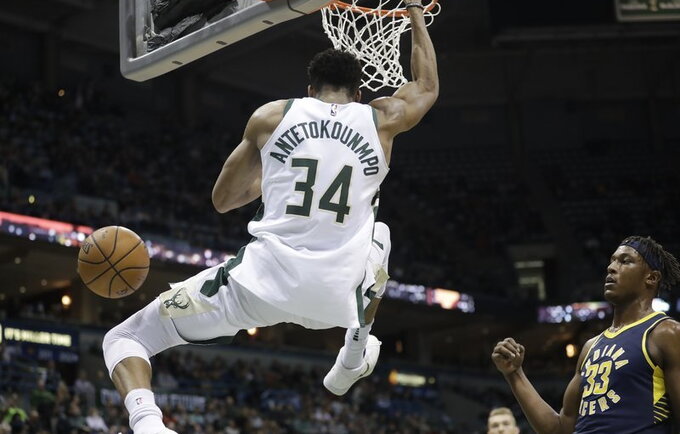 G.Antetokounmpo puikiai atrodo šį sezoną (Scanpix nuotr.)