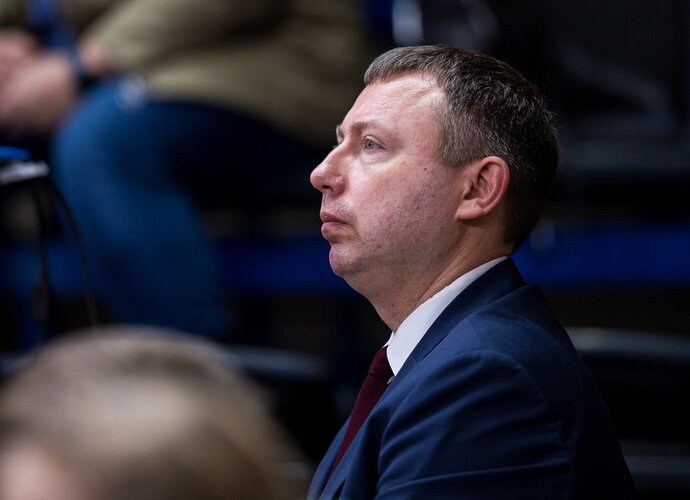 E.Skersis kalbėjo apie komandos aktualijas (Foto: Rokas Lukoševičius)
