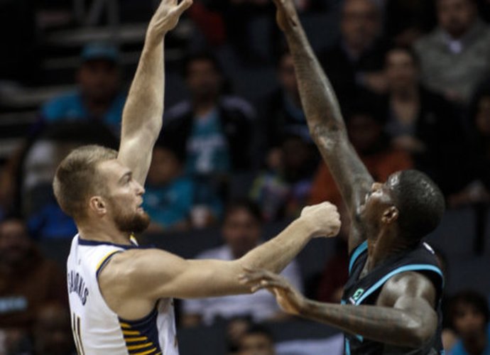 D.Sabonis puikiai pradėjo mačą, bet tokios spartos neišlaikė (Scanpix nuotr.)