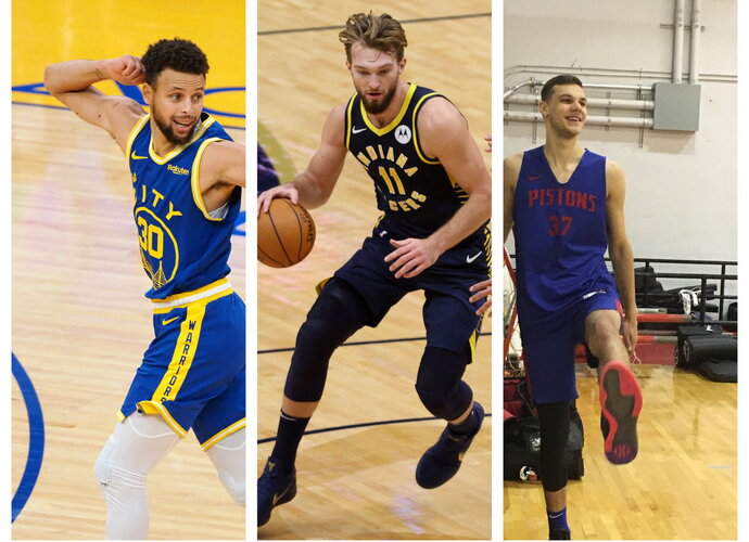 S.Curry ekipa šoktelėjo į viršų, D.Sabonio – liko vietoje, D.Sirvydžio – atsispyrė nuo dugno (Scanpix nuotr.)