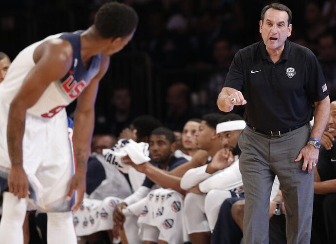 M.Krzyzewski liko patenkintas savo auklėtinių gynyba (Scanpix)