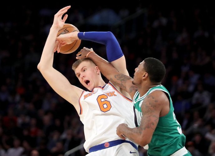 K.Porzingis atsidūrė antrojoje prasčiausių sezono epizodų vietoje (Scanpix nuotr.)