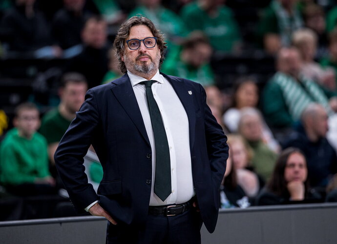 A.Trinchieri vertino paskutinę ataką („Betsafe-LKL“ nuotr.)