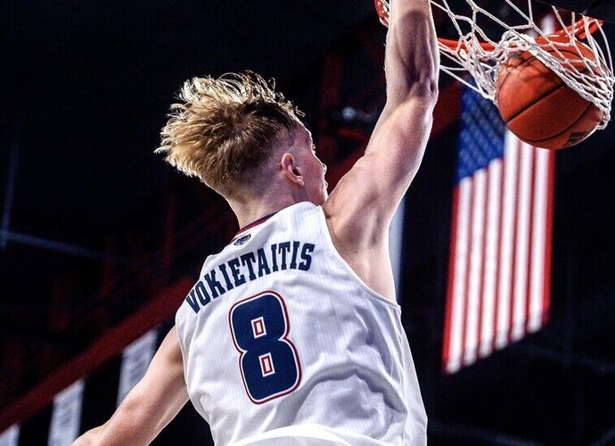 M.Vokietaitis baigė debiutinį sezoną NCAA