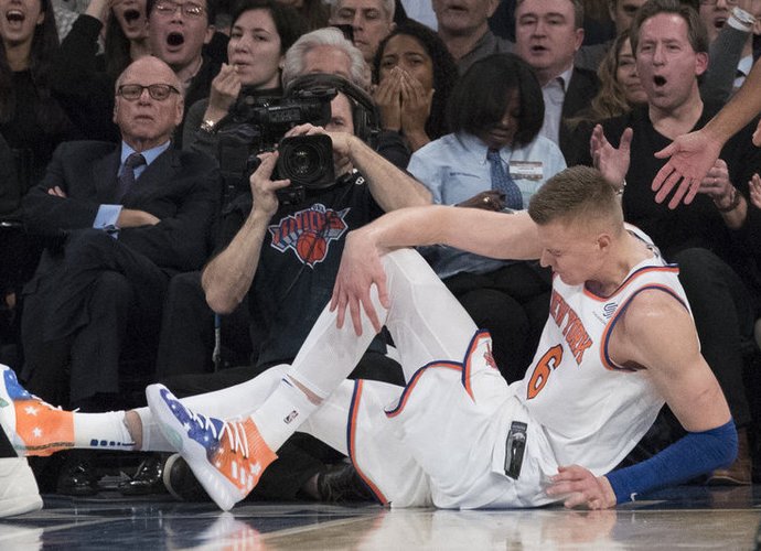 K.Porzingis sveiksta po traumos (Scanpix nuotr.)