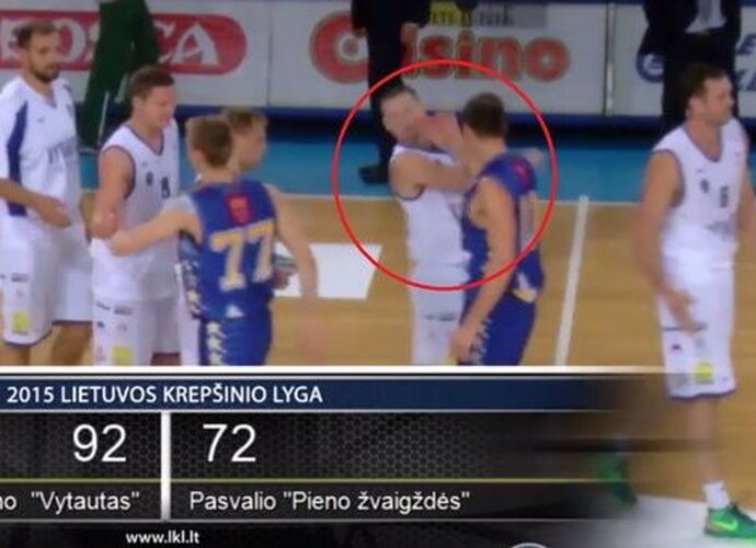 S.Babrauskas pasižymėjo nesportišku elgesiu (uoutube.com stop kadras)