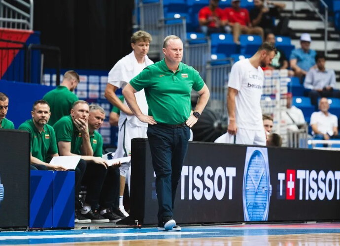 K.Maksvytis apžvelgė antrąją pergalę olimpinėje atrankoje (FIBA nuotr.)