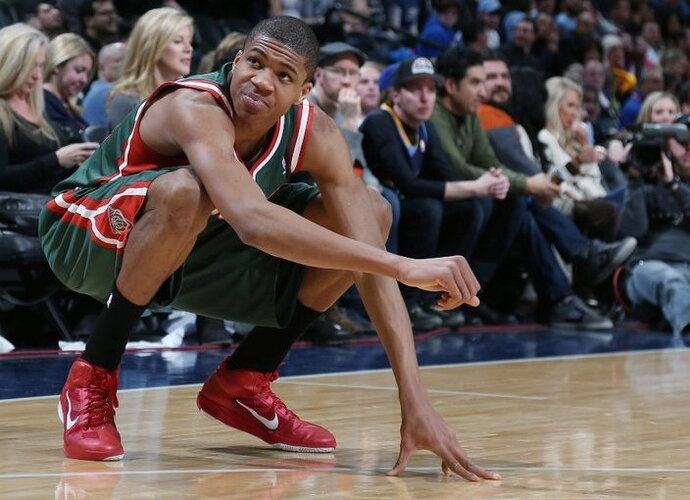 G.Antetokounmpo rungtyniaus įžaidėjo pozicijoje (Scanpix nuotr.)