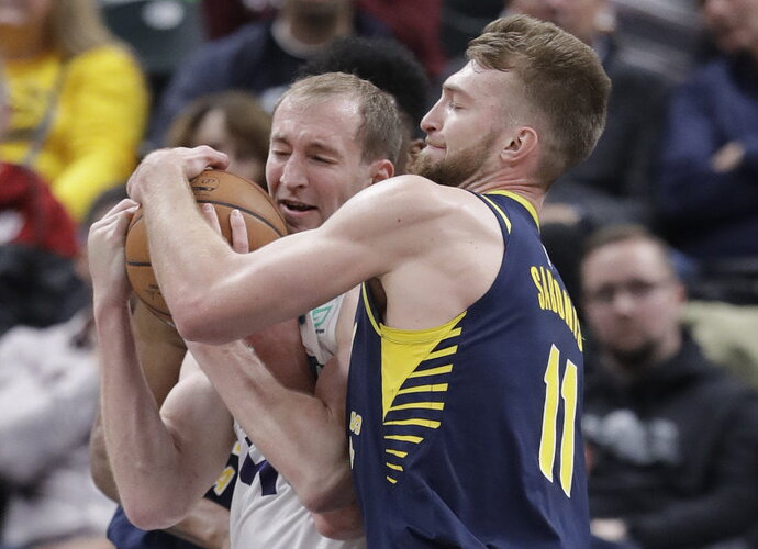 D.Sabonis ir vėl buvo kovingas (Scanpix nuotr.)