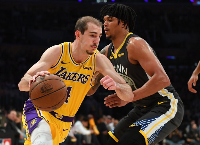 A.Caruso tapo „Lakers“ gerbėjų dievaičiu (Scanpix nuotr.)