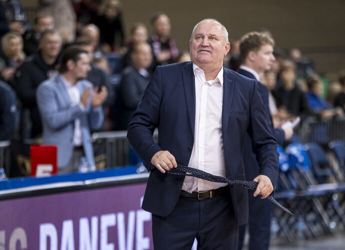 V.Šeškus didžiavosi komanda („Betsafe-LKL“ nuotr.)