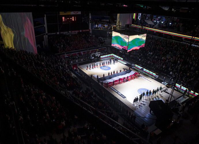 ASG arenoje žais Lietuvos rinktinė (LKL nuotr.)