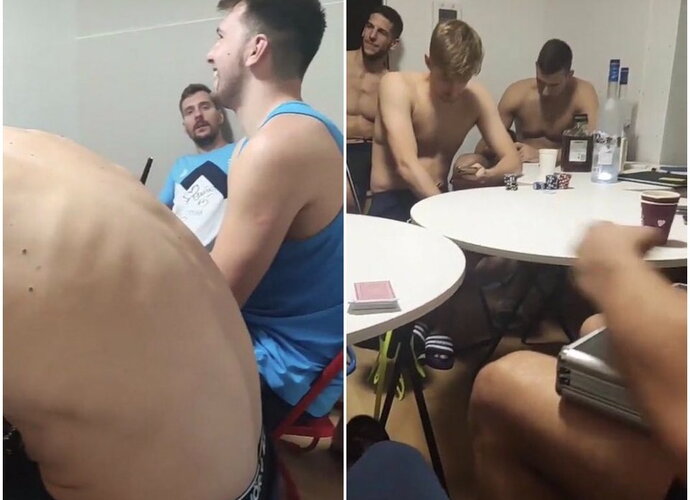Slovėnai užfiksuoti su kortomis rankose
