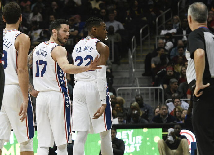 „76ers“ atkrintamųjų pirmajame etape kovos prieš „Heat“ (Scanpix nuotr.)
