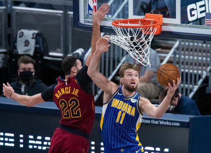D.Sabonis atliko puikų perdavimą (Scanpix nuotr.)