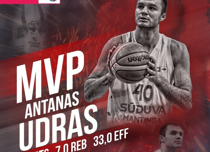 A.Udras tapo geriausiu savaitės žaidėju