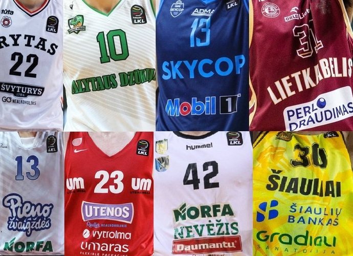 LKL klubų marškinėliai (BNS nuotr.)