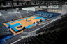 „Gradski Vrt“ arena – ruošiama penktadienio mačui (BNS nuotr.)